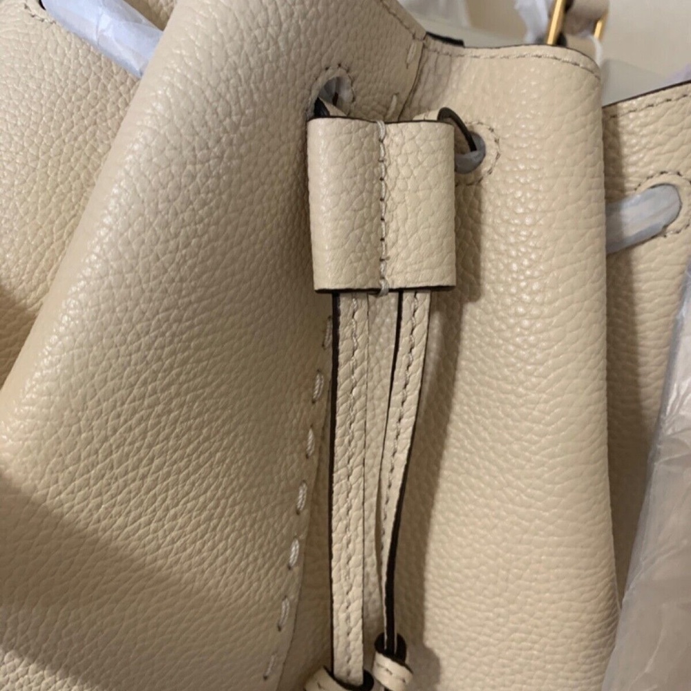 NEW Tory Burch Mcgraw Dragonfly Brie Cream Leather Oversized Shopper Tote Bag - Picture 15 of 16
